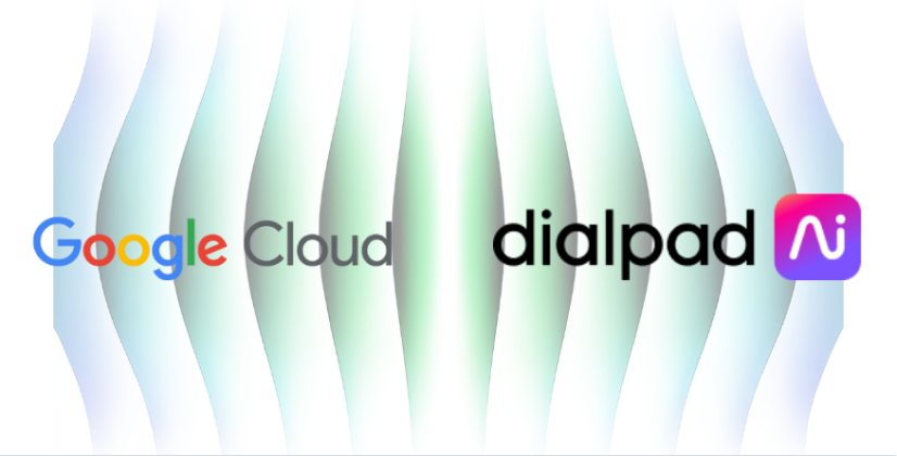 Google Cloud と Dialpad のブランド提携ロゴ