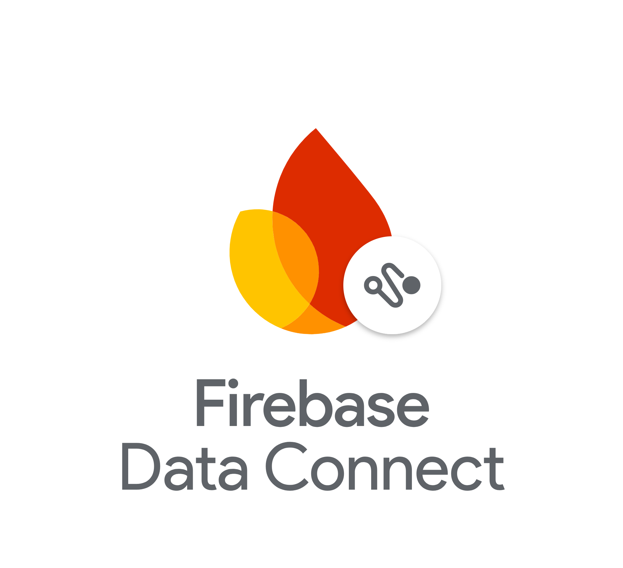 Logo Firebase dengan teks "Firebase Data Connect"