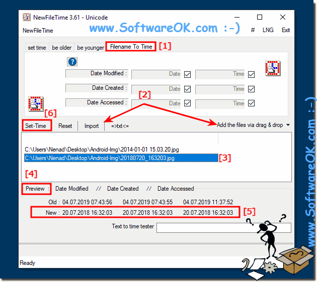 File Name to File Time Stamp Example!