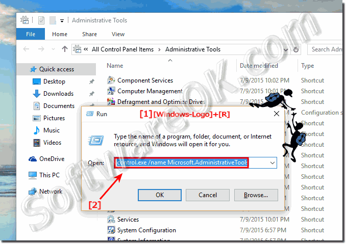 RUN Administrative Tools, in Windows-10!
