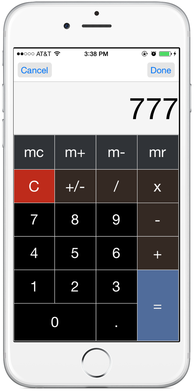 Built-in Calculator View