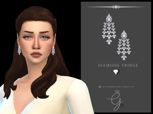 glitterberrysims:
“ Diamond Fringe EarringsThese are based off some Earrings that I saw Princess Sofia wear.
TOU
• If you want recolour, go ahead (if you share it please don’t include mesh)
• Don’t put behind paywalls
• Don’t claim as your...