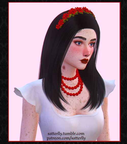 Flowercrown - Leia• New mesh (EA-mesh edit)
• 40 swatches
• Located in “Hats“
•  Compatible with hat slider control by iconic
• Female only
• Adult only
• For humans, vampires, aliens and mermaids
EARLY ACCESS ON PATREON[DOWNLOAD]
Public view - 26...