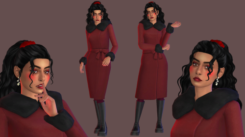 cursedmoodlet:
“Bella Goth
🦇: skinblend, eyebags, mole, mouth shape overlay, nosemask, eyebrows
🦇: eyeshadow, eyeliner, blush, lips // hair, beret, earrings, dress, bracelets, ring, wedding ring, nails, stockings, heels
🦇: eyeshadow, eyeliner, blush,...