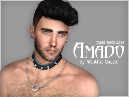 Amado - combined 2 male necklaces from the Base Game. Base game compatible, 100% Maxis Match, all LODs, all maps, 5 swatches, from teen to elder +Cas thumbnail.
Download (TSR)
—————————————-
>>More Wistful Stuff
>>Support Wistful Castle
>>TOU