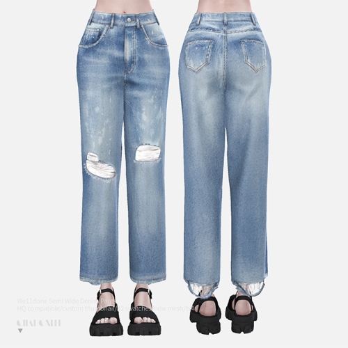 We11done Semi Wide Denim Pants• new mesh by me
• 32 swatches
• hq compatible
• custom preview
• all lods
❤ hope you like it！ ❤
• Please do not steal my mesh as your own.
• Please don’t re-upload
DL(Blog)• no ad download, early access on my Patreon
•...