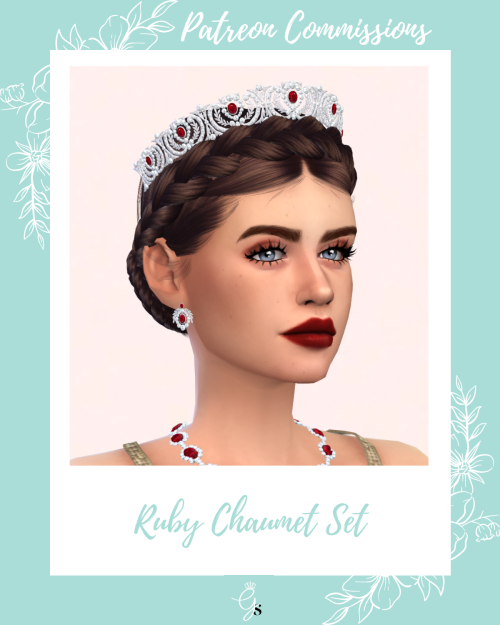 April Patreon Commissions!Okay, I thought the last one I did would be the last for the month! But I guess not! Here’s the Ruby Chaumet set, it includes the tiara and earrings. Also Emilia being the stunner she is!
If you didn’t know already, I’ve...