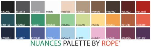 Some people asked me about the color palette I use for my custom content, but as I edited it every time I was creating something, I couldn’t share one. I finally settled on a selection of colors, so here it is ! I don’t know how your are suposed to...