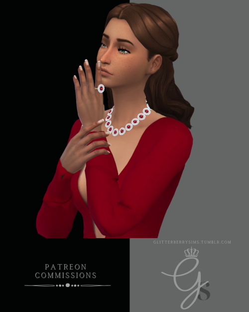 June Patreon Commissions!Next Patreon Commission is these two beautiful Ruby Red Necklace and Ring. They wanted me to design a necklace to go with a ring they liked. I hope I did it justice.
If you didn’t know already, I’ve opened up my commissions...