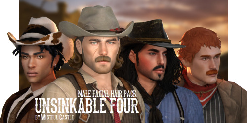 * Van Bullet - base game compatible male mustaches with sideburns and stubble, 24 swatches, from YA to elder + Cas thumbnail
* PrettyPit - base game compatible male sideburns, 24 swatches, from YA to elder + Cas thumbnail
* MacRed - base game...