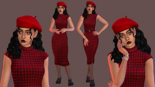 cursedmoodlet:
“Bella Goth
🦇: skinblend, eyebags, mole, mouth shape overlay, nosemask, eyebrows
🦇: eyeshadow, eyeliner, blush, lips // hair, beret, earrings, dress, bracelets, ring, wedding ring, nails, stockings, heels
🦇: eyeshadow, eyeliner, blush,...