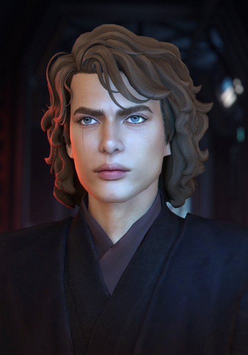 So I’ve been given the idea to create Anakin hair. I must confess that till this work I had very brief acquaintance with Star Wars franchise:D So I googled it and found Anakin image from the the film quite inspiring! So this hair is mostly made with...