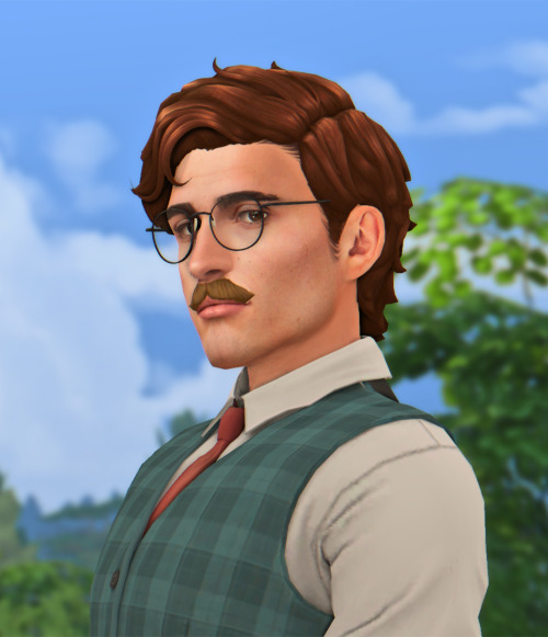 Since I wasn’t happy with my first version of Harvey I decided to redo him completely! Also made his hairstyle and mustaches for more authentic appearance^^
* Harvey Hair - base game compatible unisex hairstyle, all LOD’s, all maps, 30 EA...