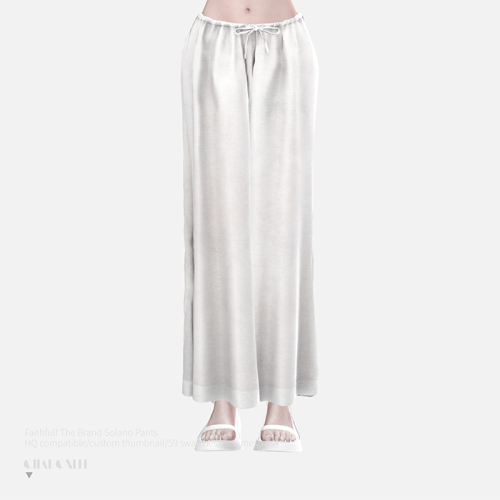 Faithfull The Brand Solano Pants• new mesh by me
• 59 swatches
• hq compatible
• custom preview
• all lods
❤ hope you like it！ ❤
• Please do not steal my mesh as your own.
• Please don’t re-upload
DL(Blog)• no ad download, early access on my...