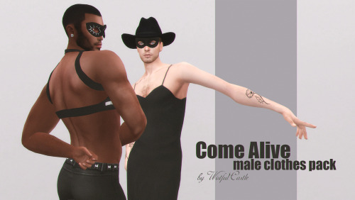 * CA Dress - base game compatible male dress all LOD’s, all maps, 24 swatches, from teen to elder + Cas thumbnail
* CA Boots - base game compatible male hat all LOD’s, all maps, 9 swatches, from teen to elder + Cas thumbnail
* CA Hat - base game...