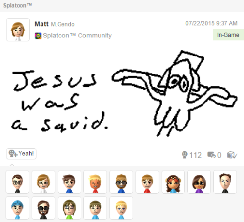 “Jesus was a squid”