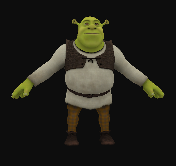 Shrek | SHREK 2 the game or somethingSomebody once told me, the modders were gonna export me, because I wasnt the highest poly model in the sheeeeeeeeeeed. No facial rigging sadly, but I mean you get to be an ogre, so you dont need it.
Download...