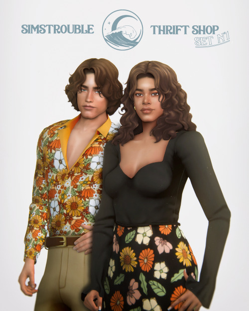 Thrift Shop Set by simstroubleThis set includes 2 unisex hairstyles, 2 tops, and 2 bottoms. More infos under the cut! Enjoy 🎄⛄
download (Patreon, free) | Instagram | Pinterest[[MORE]]Ruckus Hairstyle.• Base Game Compatible, Unisex
• 24 Swatches
• All...