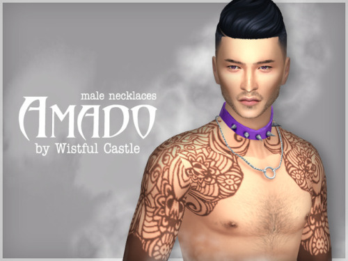 Amado - combined 2 male necklaces from the Base Game. Base game compatible, 100% Maxis Match, all LODs, all maps, 5 swatches, from teen to elder +Cas thumbnail.
Download (TSR)
—————————————-
>>More Wistful Stuff
>>Support Wistful Castle
>>TOU