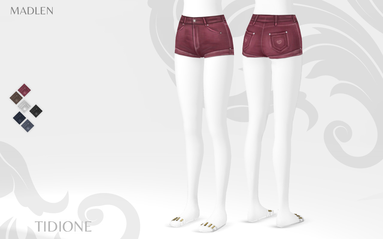 Madlen Tidione Shorts
Mesh modifying: Not allowed.
Recolouring: Allowed (Please add original link in the description).
Enjoy!
DOWNLOAD (Patreon Early Access)