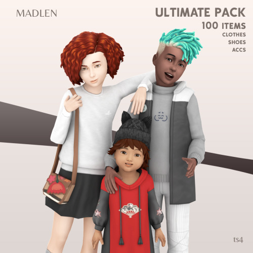 Madlen Ultimate Pack
As some of you were requesting, I finally gathered 100 items from Madlen CC Collection.
This pack includes clothing items, footwear and accessories.
Just unzip the files in your Mods directory.
DOWNLOAD (Patreon)