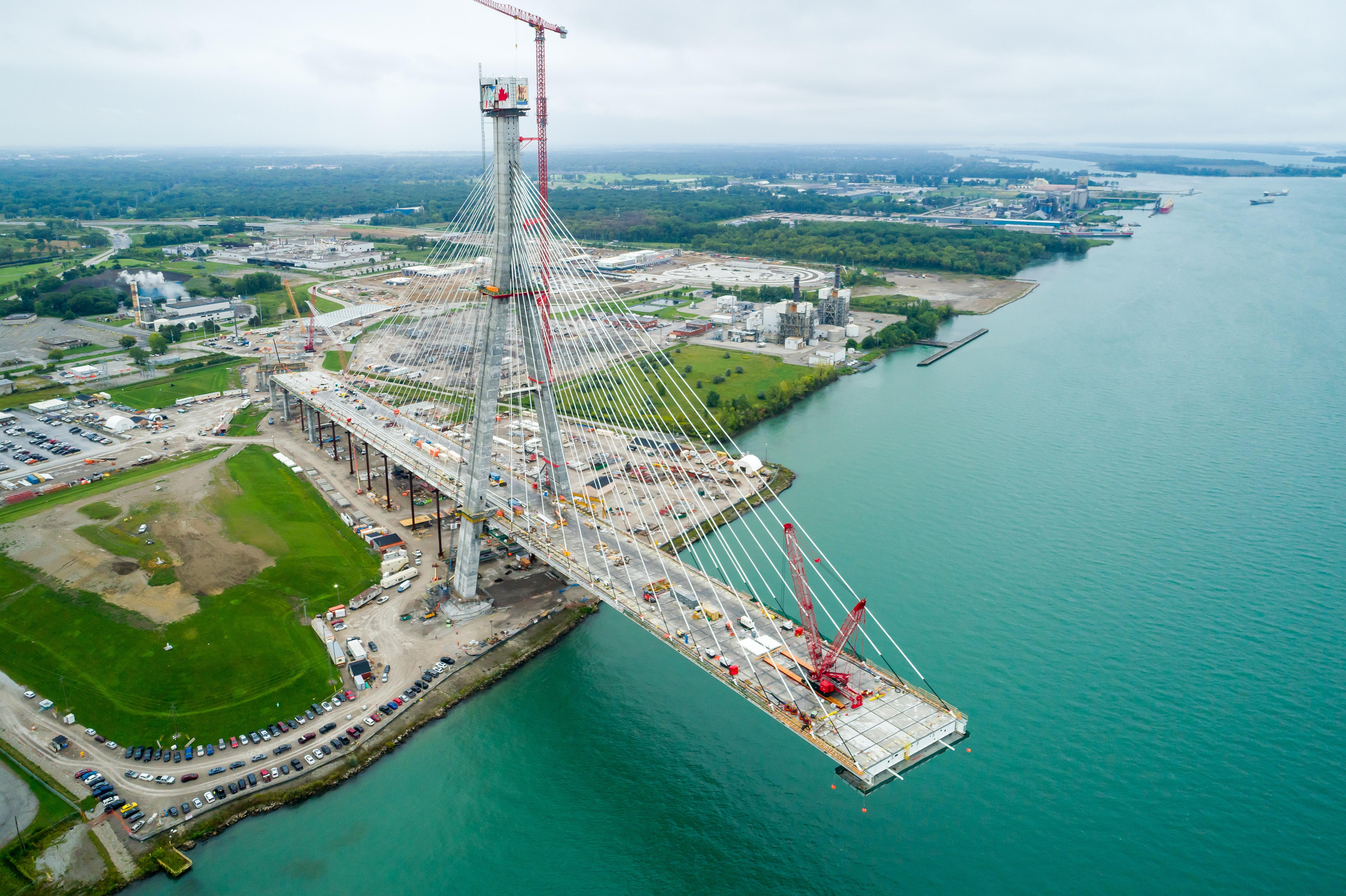 Gordie Howe Bridge under construction