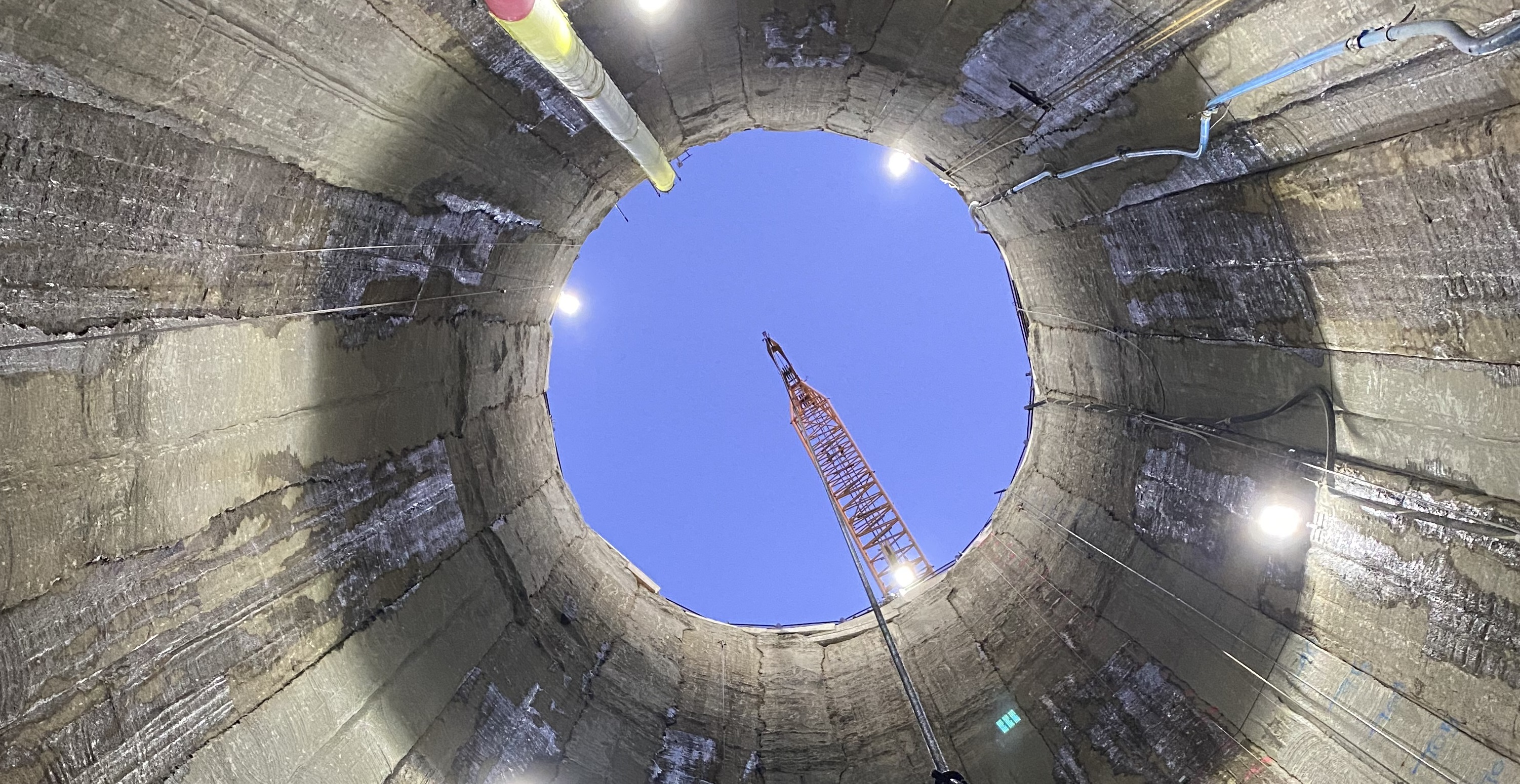 View of Tunnel Shaft from the bottom