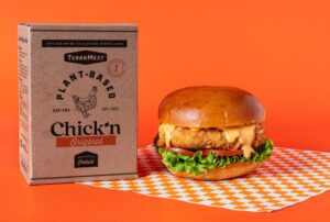 Elmhurst TerraMeat Plant-Based Chick’n sandwich. Image credit: Elmhurst 1925