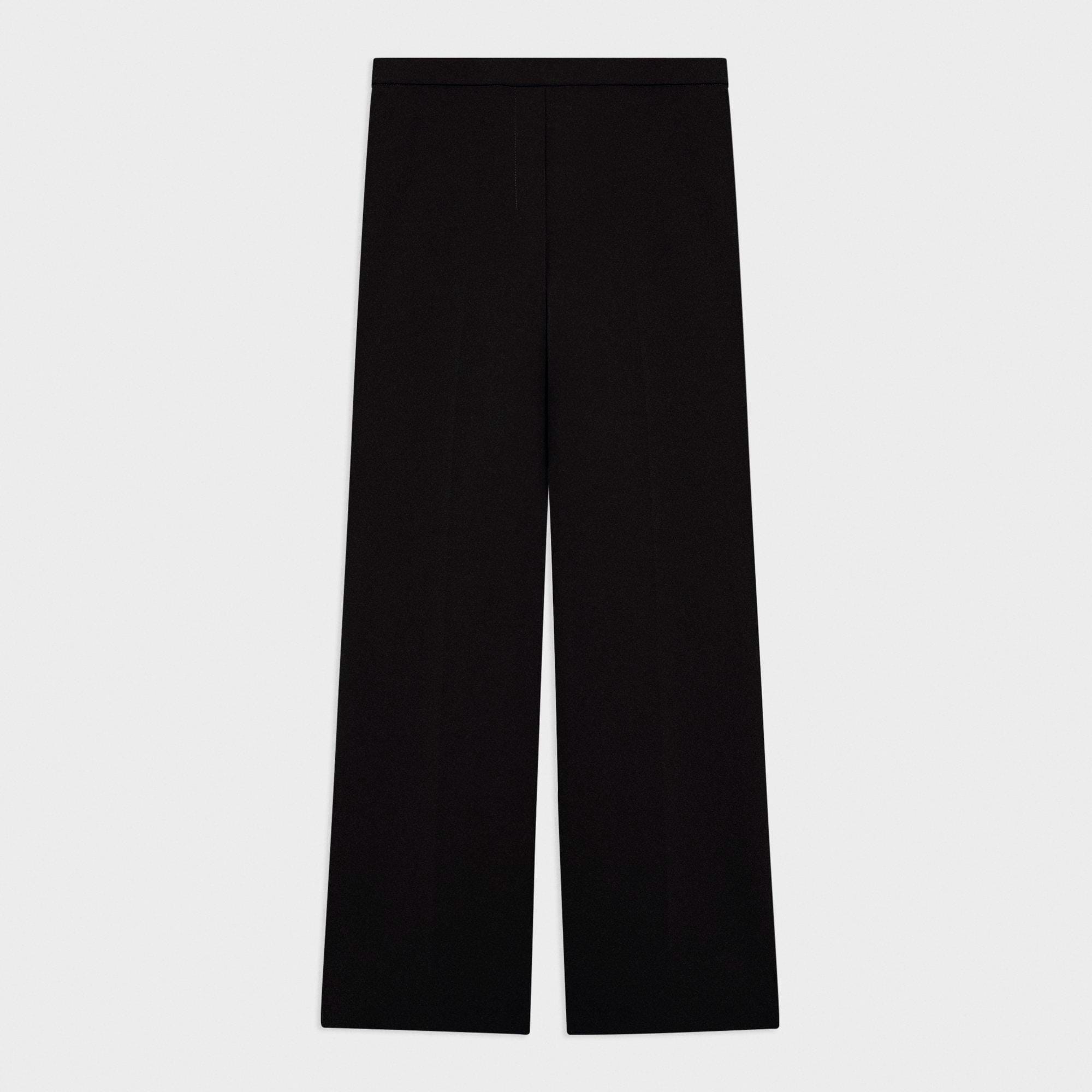 Wide-Leg Pull-On Pant in Admiral Crepe