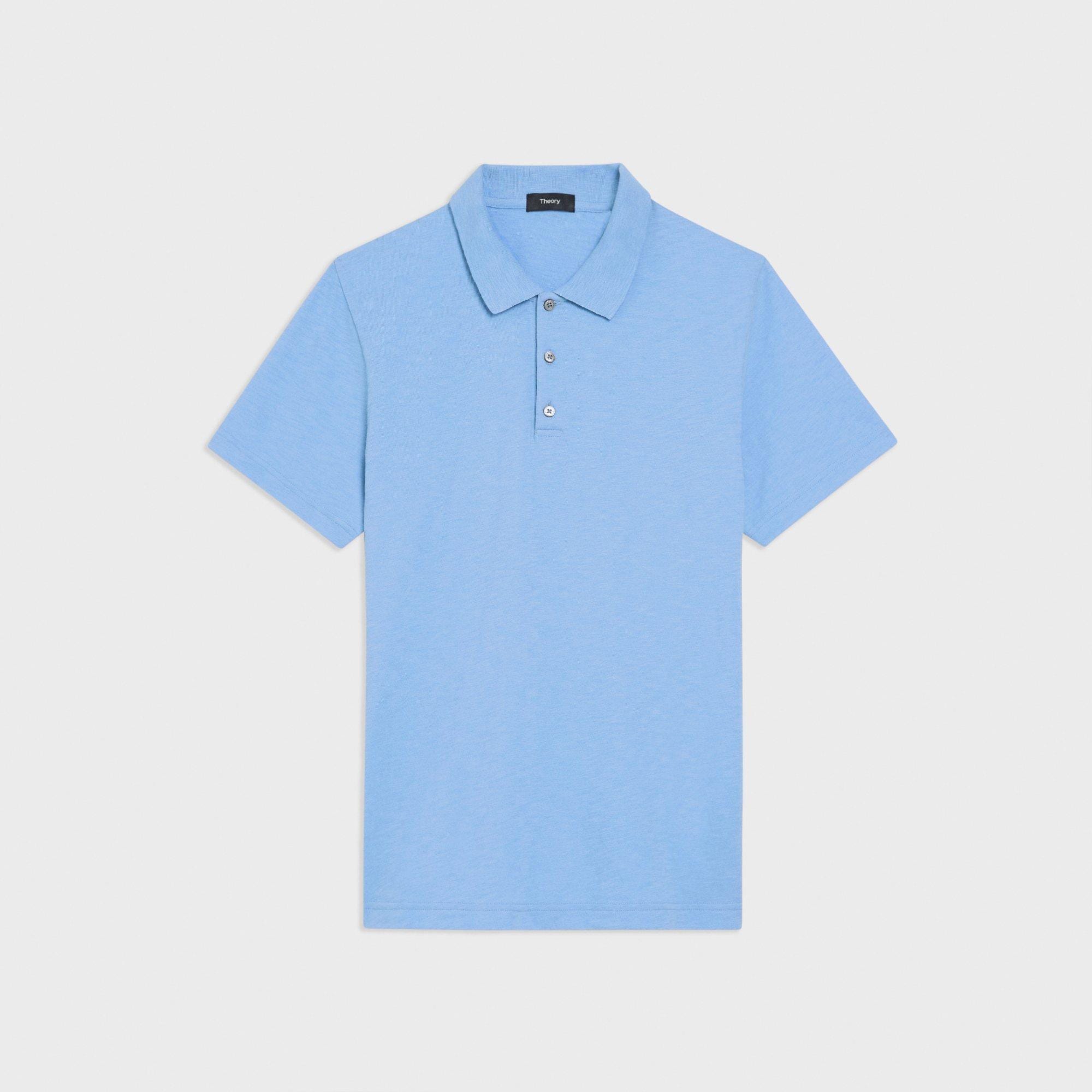 Bron Polo Shirt in Cosmos Slub Cotton