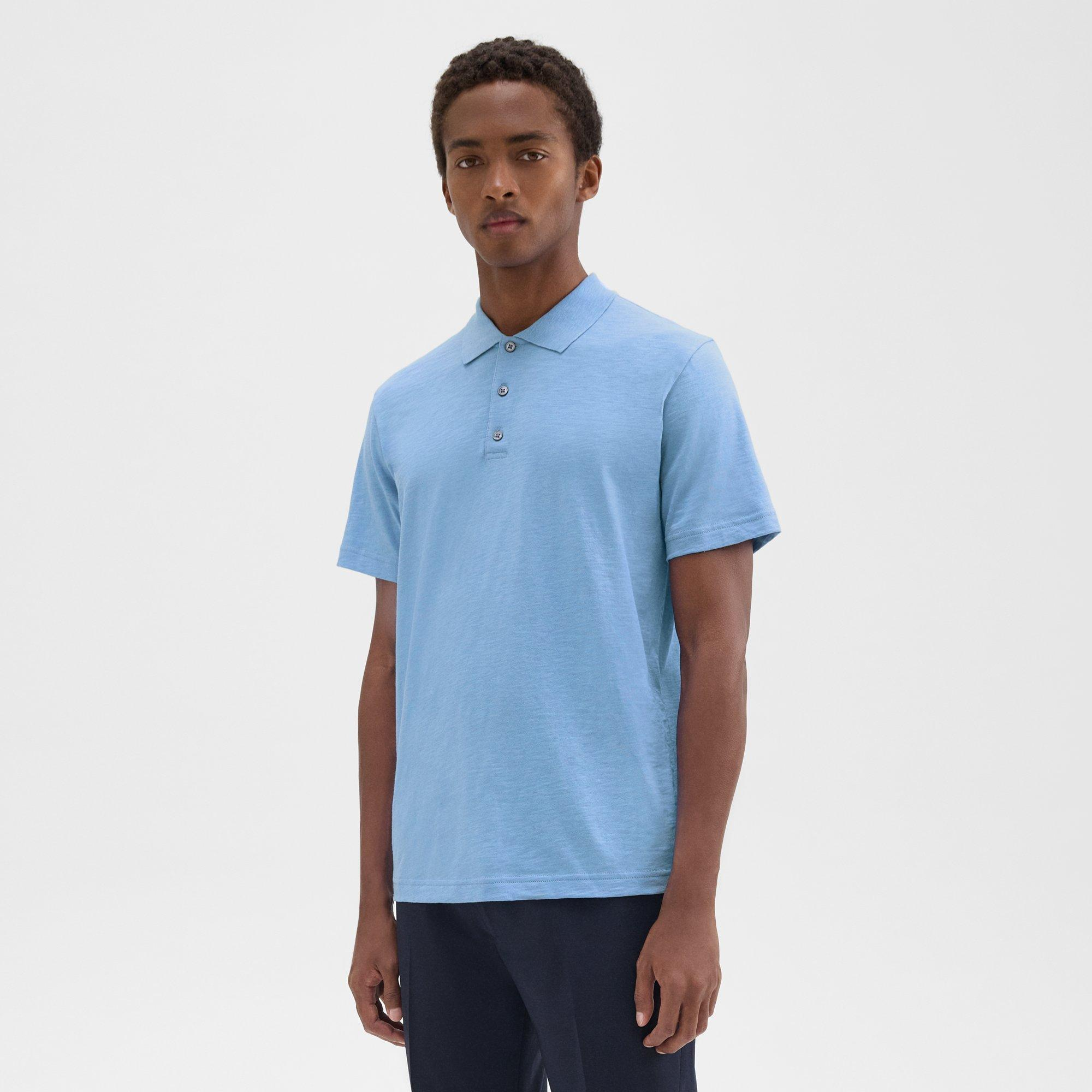 Bron Polo Shirt in Cosmos Slub Cotton