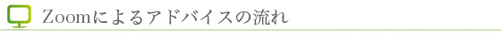 Zoomによるアドバイスの流れ