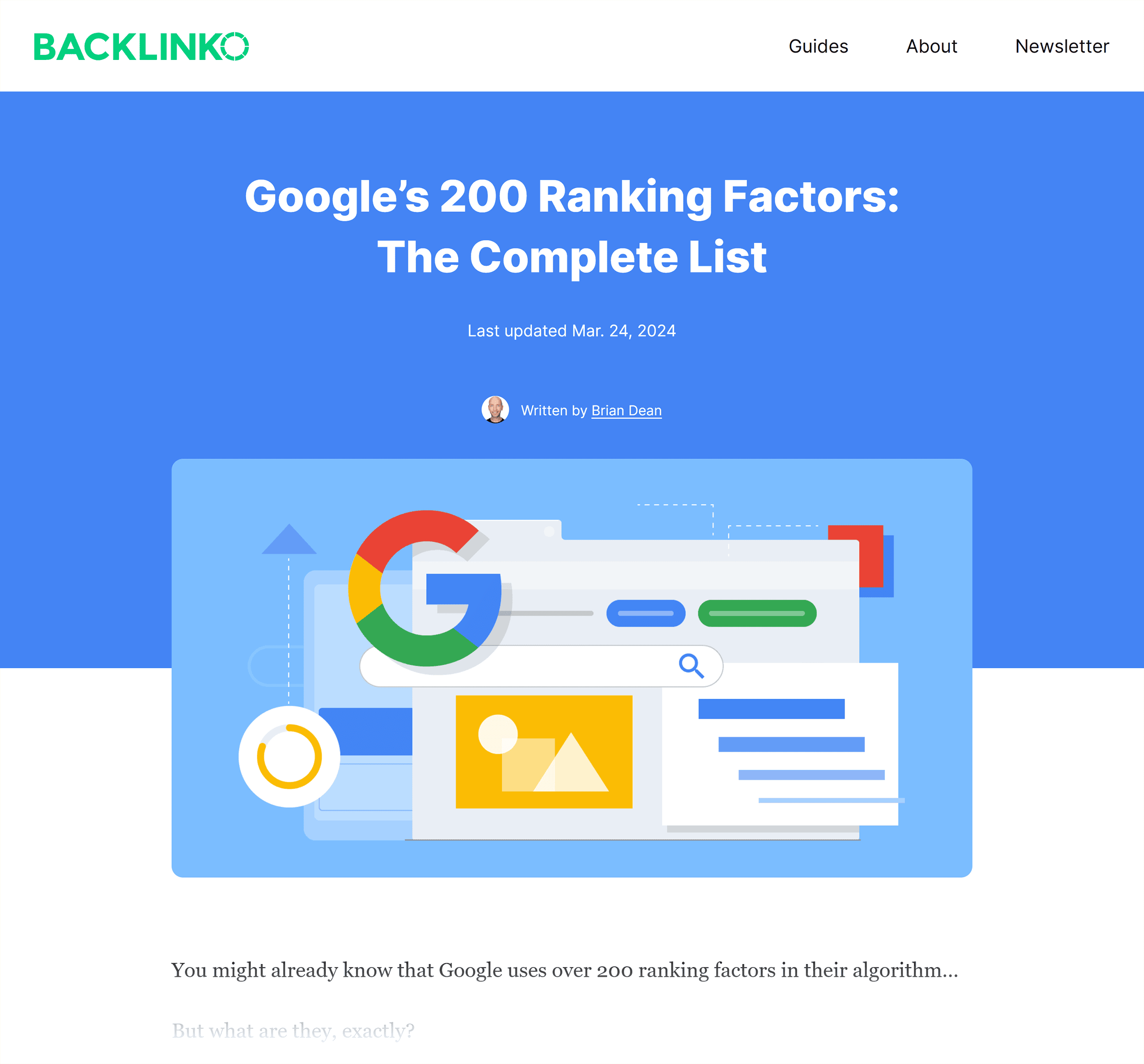 Backlinko – Google Ranking Factors