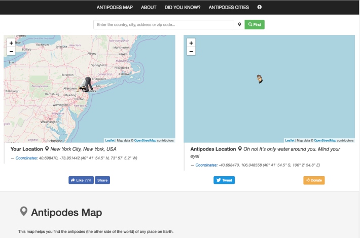 antipodesmap