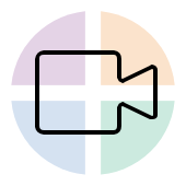 Icon: Linework icon of a video camera