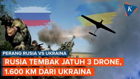 Rusia Tembak Jatuh 3 Drone! 1.600 Km Jauhnya dari Perbatasan Ukraina