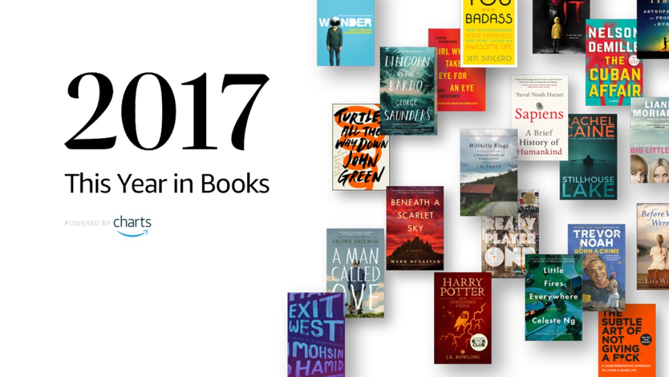 2017 This Year in Books: The covers of many of the year's best books cascade down the page