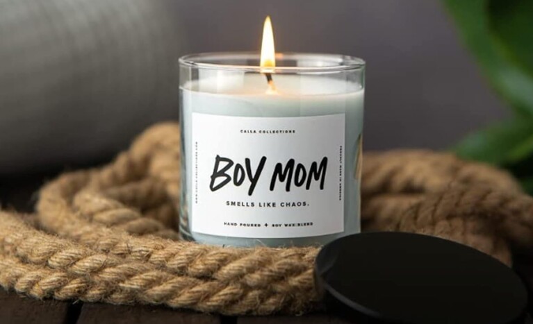 An image of a candle from a small businesses in Amazon’s store.