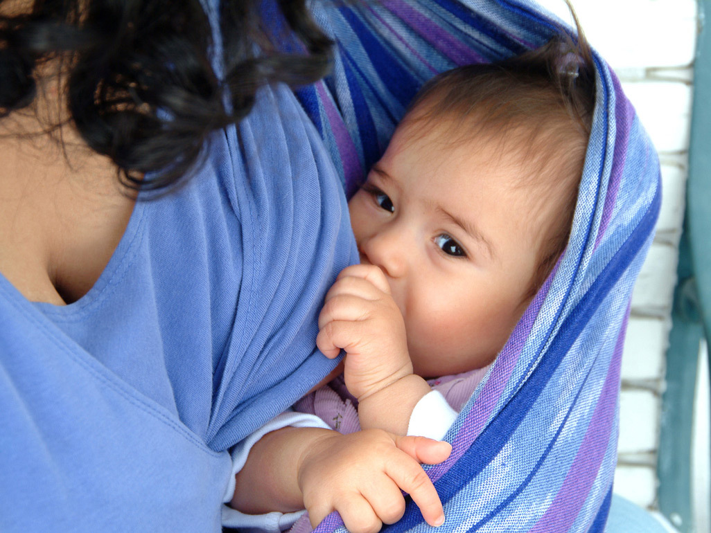 Mum breastfeeding baby