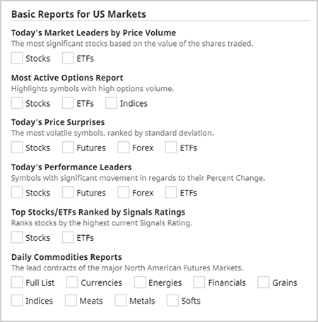 Basic End of Day Reports