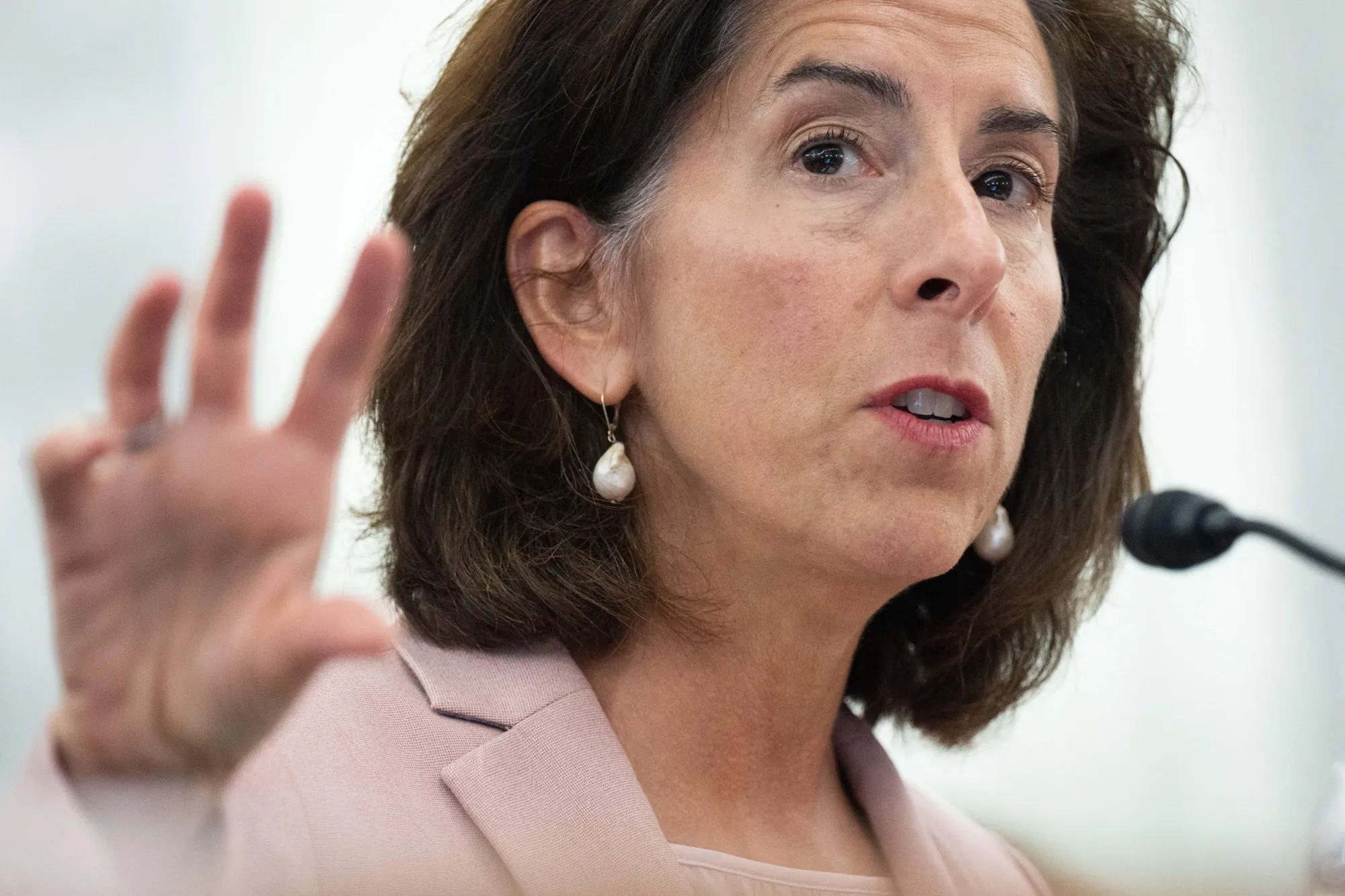 Gina Raimondo during the hearing on Capitol Hill on Oct. 4.