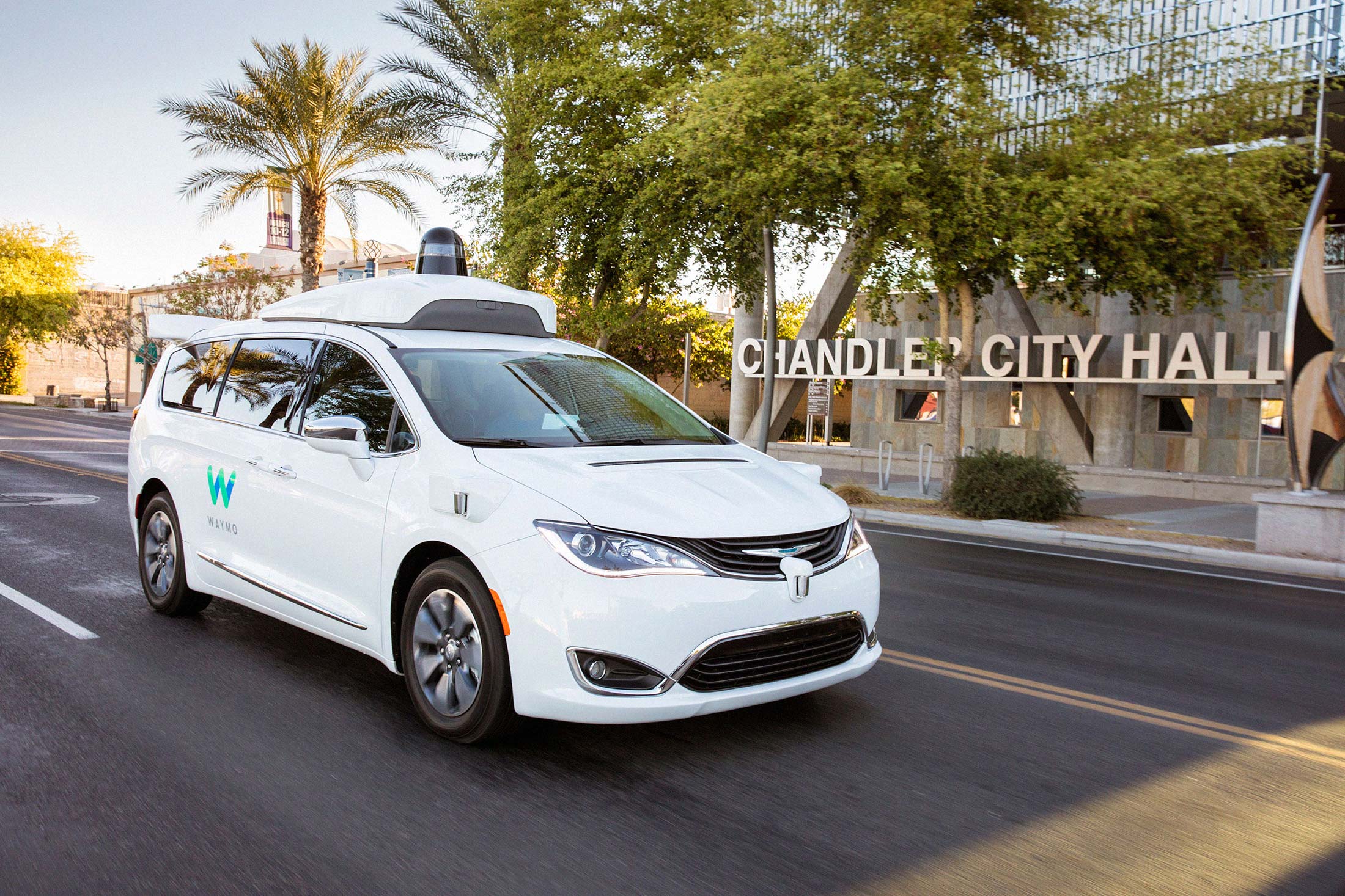 Waymo's autonomously driven Chrysler Pacifica Hybrid minivan