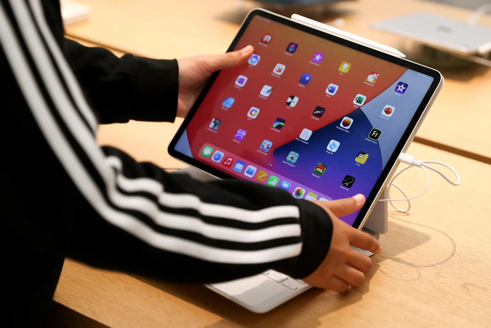 Apple’s iPad Pro with Magic Keyboard.