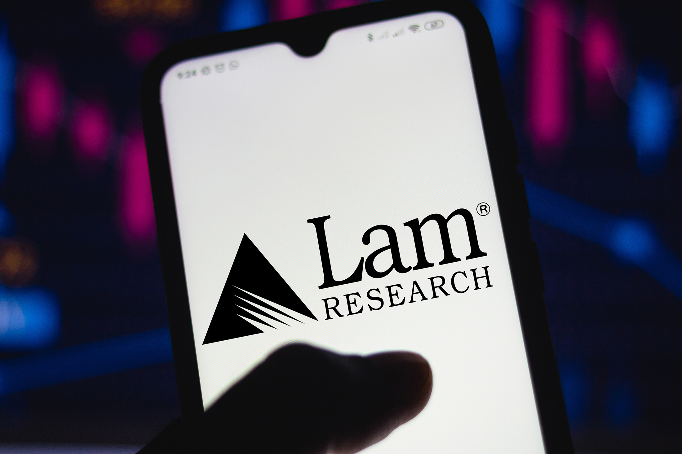 In this photo illustration the Lam Research Corporation logo