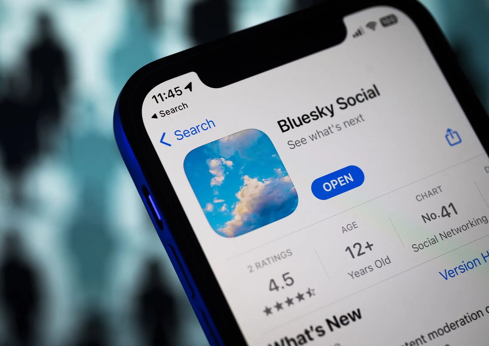 The Bluesky social media app