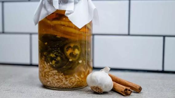 fire cider in a mason jar