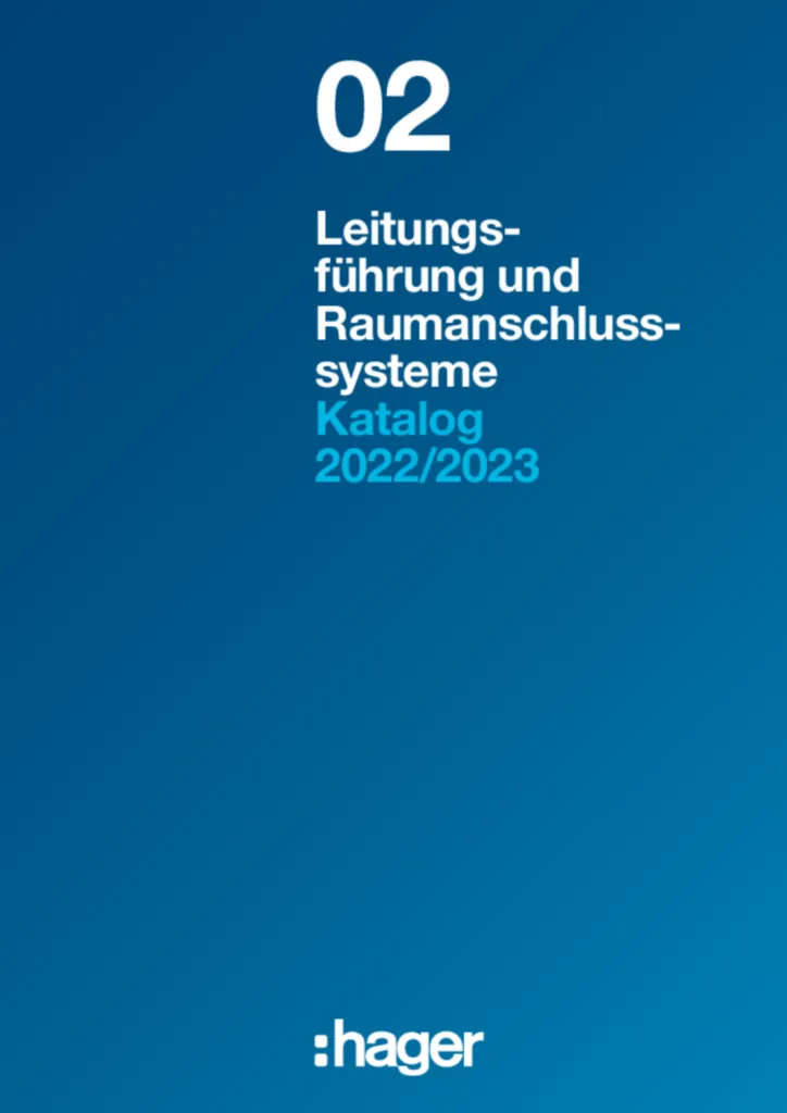 Bild Leitungsführung und Raumanschlusssysteme Katalog 2022/2023 | Hager Deutschland