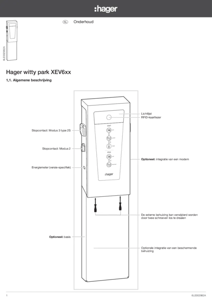 Image Notice_Bornes-de-charge_Maintenance_XEV6.. NL | Hager Belgique