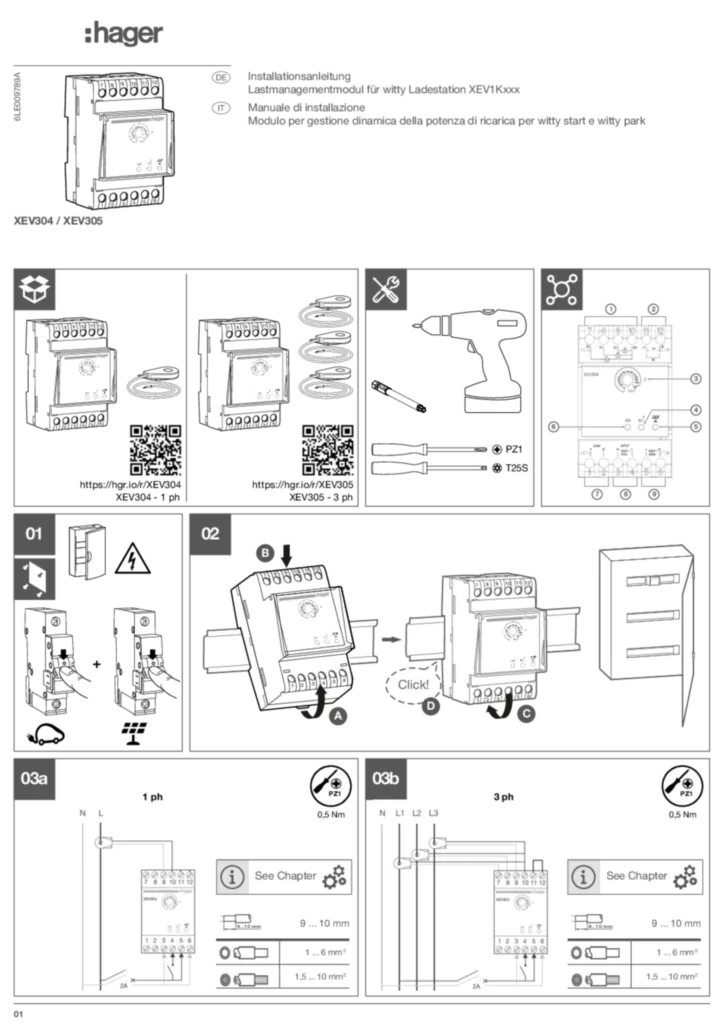 Image Guide d'installation  de-DE, it-IT 2024-05-15 | Hager France