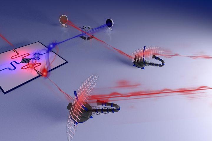 An illustration of the "Quantum radar" prototype